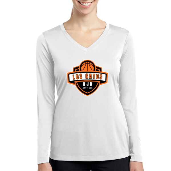 Los Gatos NJB Ladies Long Sleeve PosiCharge Competitor V Neck Tee Thumbnail
