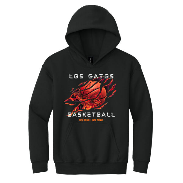 LG NJB Youth Heavy Blend Hooded Sweatshirt - Fire Glitch Thumbnail