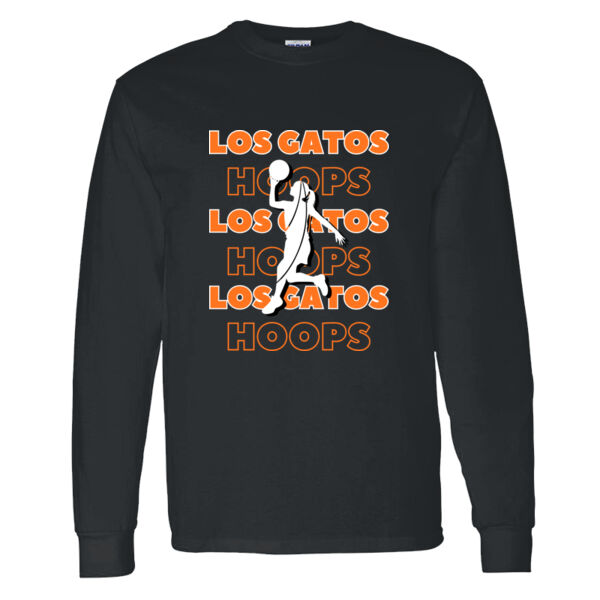 Los Gatos NJB Heavy Cotton 100% Cotton Long Sleeve T Shirt - LG Hoops Girls Thumbnail