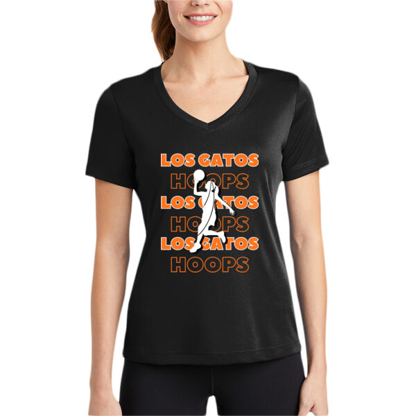 Los Gatos NJB Women's PosiCharge Competitor V Neck Tee - LG Hoops Girls Thumbnail