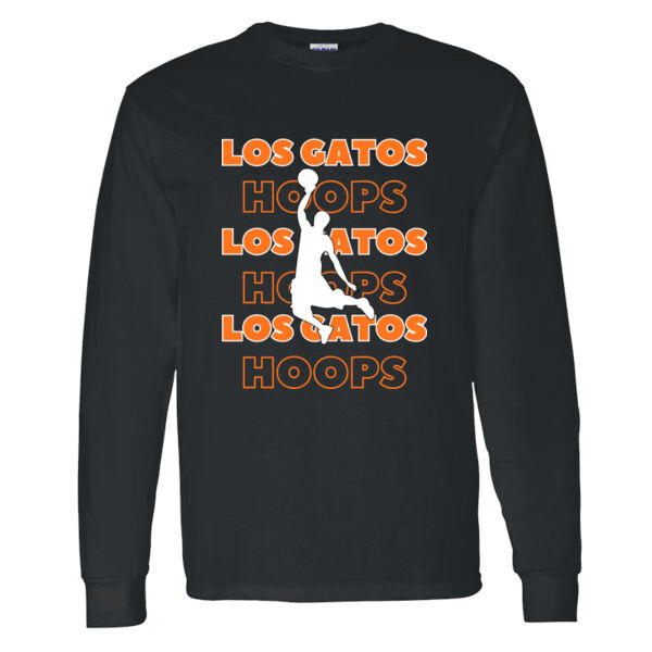 Los Gatos NJB Heavy Cotton 100% Cotton Long Sleeve T Shirt - LG Hoops Boys Thumbnail