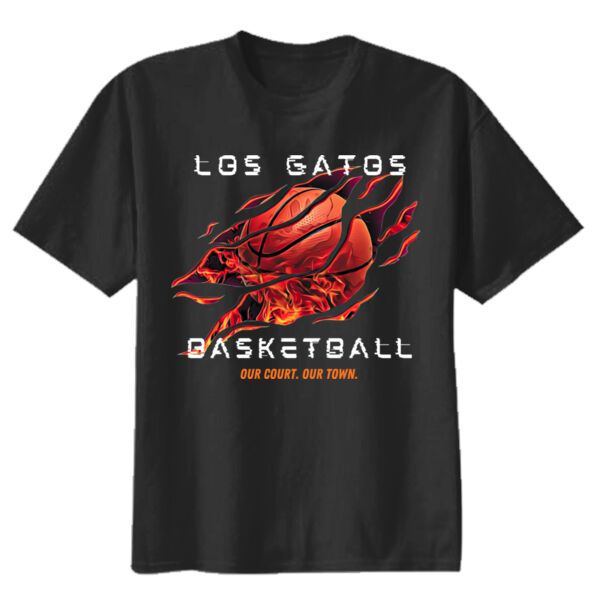 Los Gatos NJB Youth Heavy Cotton 100% Cotton T Shirt - Fire Glitch Thumbnail
