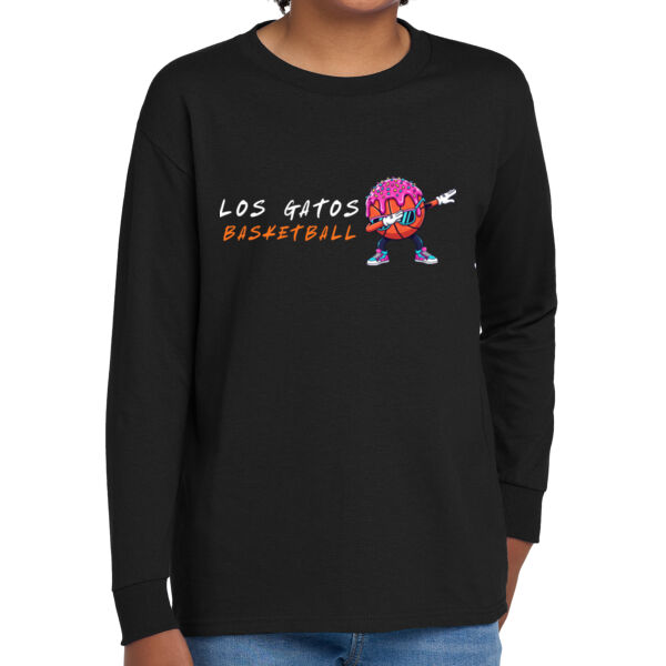 Los Gatos NJB Youth Heavy Cotton 100% Cotton Long Sleeve T Shirt- Ice Cream Thumbnail